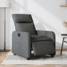 Sillón reclinable eléctrico de tela gris oscuro 1