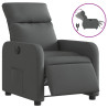 Sillón reclinable eléctrico de tela gris oscuro 2