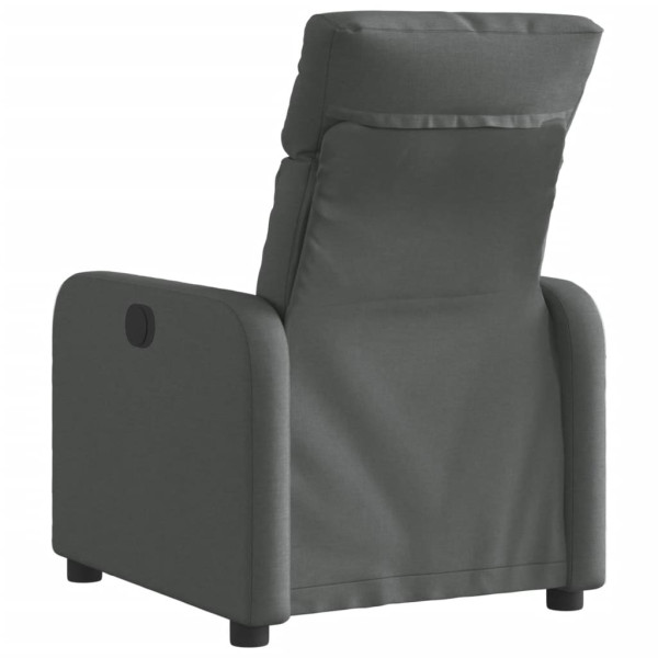 Sillón reclinable eléctrico de tela gris oscuro M 4
