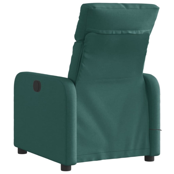 Sillón reclinable de masaje eléctrico tela verde oscuro M 4