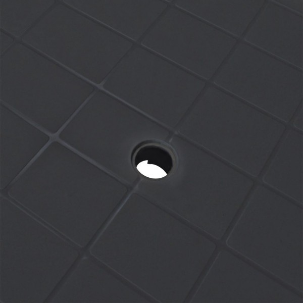 Set de mesa y sillas de jardín 3 piezas plástico gris antracita M 2