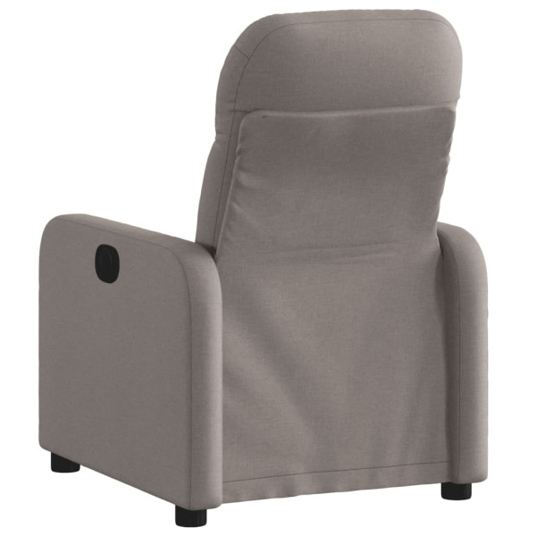 Sillón reclinable de tela gris taupe M 3
