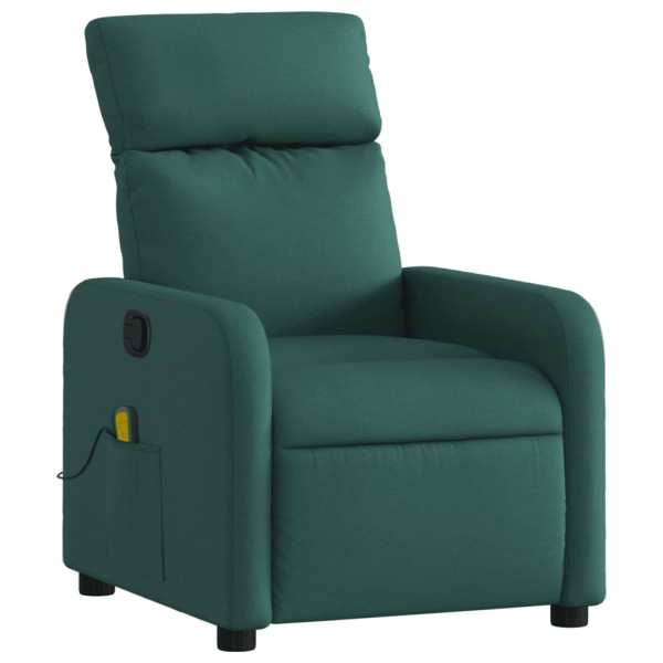 Sillón de masaje reclinable de tela verde oscuro M 3