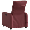 Sillón de masaje reclinable cuero sintético rojo tinto 4