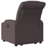 Sillón reclinable elevable tela marrón oscuro 4