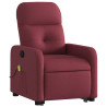 Poltrona de massagens reclin. elevatória tecido vermelho tinto 3