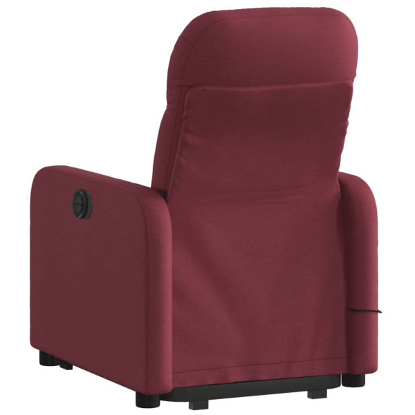 Poltrona de massagens reclin. elevatória tecido vermelho tinto M 4