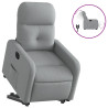 Sillón eléctrico reclinable elevable de tela gris claro 2