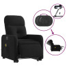 Sillón de masaje eléctrico reclinable elevable tela negro 5