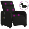 Sillón reclinable de masaje eléctrico tela negro 2