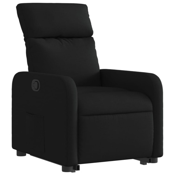 Sillón reclinable elevable tela negro M 3