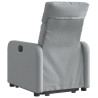 Sillón eléctrico reclinable elevable de tela gris claro 4