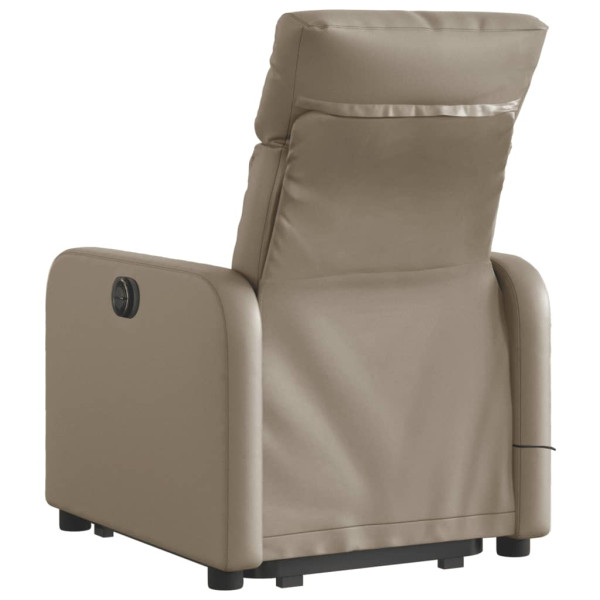 Sillón reclinable de masaje eléctrico cuero sintético capuchino M 4