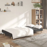 Sofá-cama de 2 lugares tecido cinzento-escuro 3