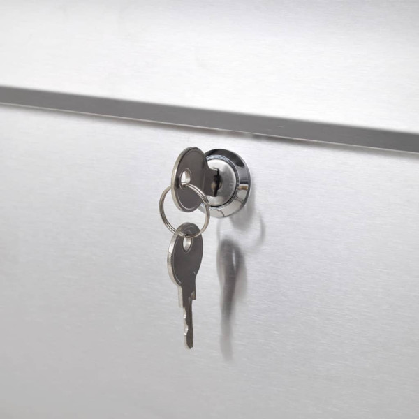 Conjunto de 2 buzones con soporte de acero inoxidable M 4