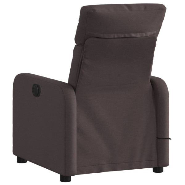 Sillón de masaje reclinable de tela marrón oscuro M 4