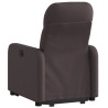 Sillón reclinable elevable tela marrón oscuro 4