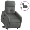 Sillón eléctrico reclinable elevable de tela gris oscuro 2