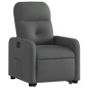 Sillón eléctrico reclinable elevable de tela gris oscuro 3