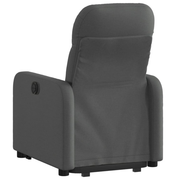 Sillón eléctrico reclinable elevable de tela gris oscuro M 4