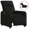 Sillón reclinable eléctrico de tela negro 2