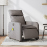 Sillón reclinable de masaje eléctrico tela gris taupe 1