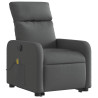 Sillón de masaje eléctrico reclinable elevable tela gris oscuro 3