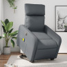 Sillón de masaje elevable eléctrico cuero sintético gris 1