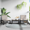 3 pcs conjunto lounge de jardim com almofadões PP antracite 1