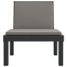 3 pcs conjunto lounge de jardim com almofadões PP antracite 4
