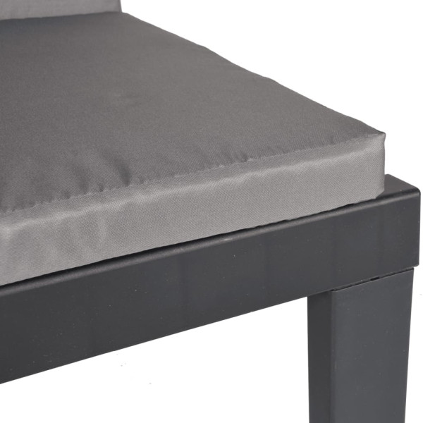 3 pcs conjunto lounge de jardim com almofadões PP antracite M 5