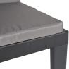 Juego muebles de jardín 3 piezas y cojines PP gris antracita 5