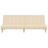 Sofá-cama de 2 lugares tecido cor creme 5