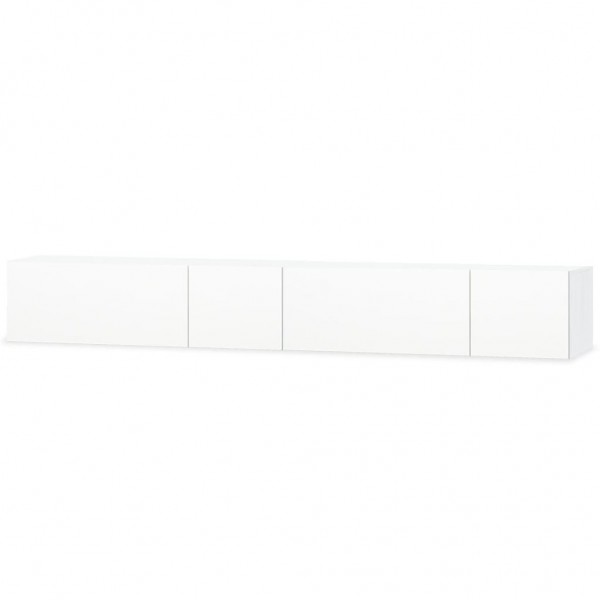 Mueble para TV 2 uds contrachapada blanco brillo 120x40x34cm M 2