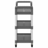 Carrinho c/ 3 prateleiras 77x34x72 cm alumínio cinzento 5