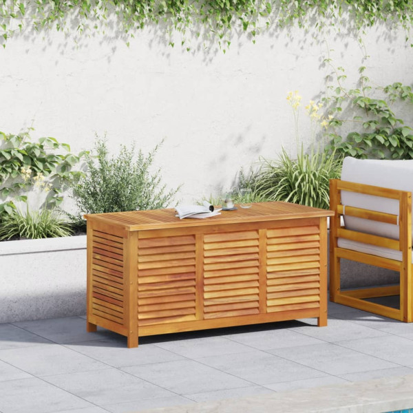 Caixa arrumação jardim c/ veneziana 113x50x56 cm acácia maciça M 3