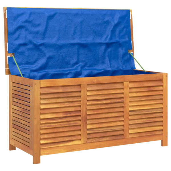 Caja de almacenaje de jardín madera maciza acacia 113x50x56 cm M 4