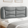 Cabecero de cama acolchado tela gris claro 120 cm 1
