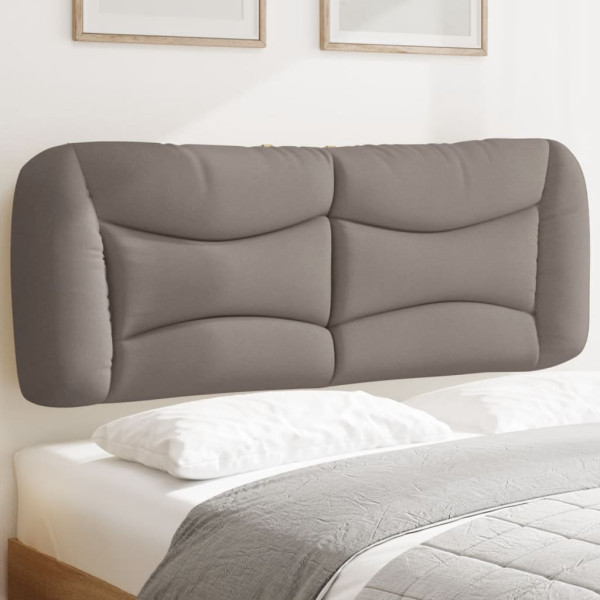 Cabecero de cama acolchado tela gris taupé 140 cm D