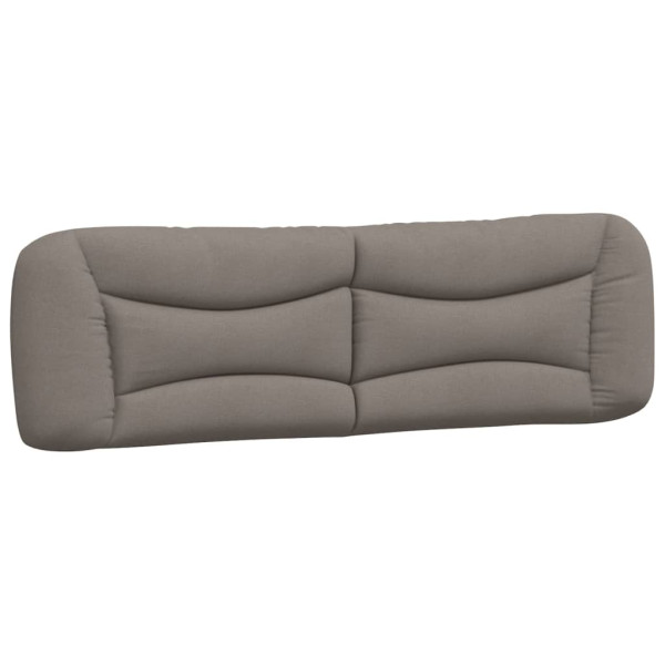 Cabecero de cama acolchado tela gris taupé 180 cm M 2