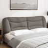Cabecero de cama acolchado tela gris taupé 180 cm 3