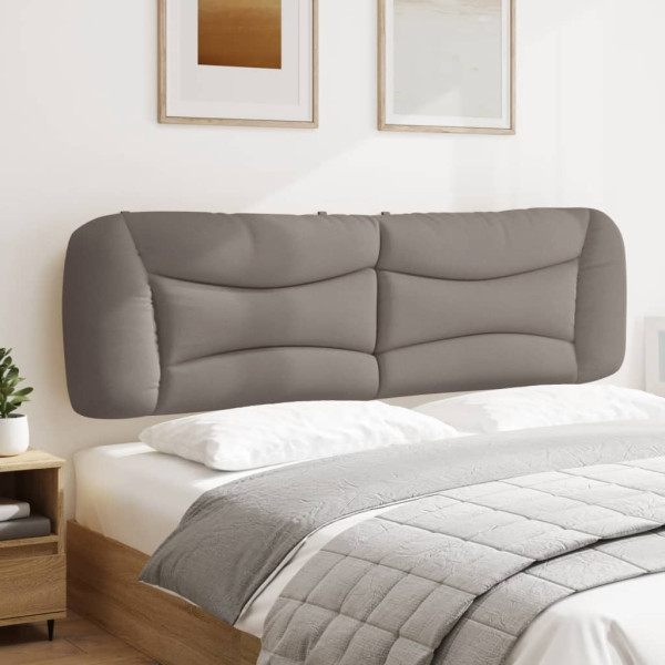 Cabecero de cama acolchado tela gris taupé 180 cm M 4