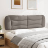 Cabecero de cama acolchado tela gris taupé 180 cm 4