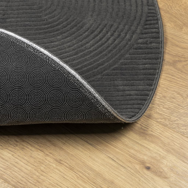 Tapete de cabelo curto look escandinavo IZA anthracite Ø 100 cm M 5