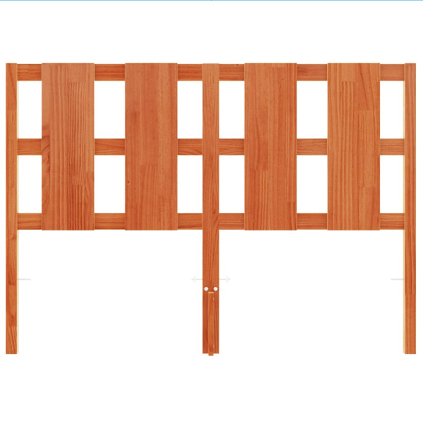 Cabecero de cama madera maciza de pino marrón cera 135 cm M 4