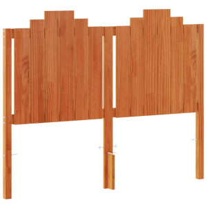 Cabecero de cama madera maciza de pino marrón cera 135 cm H
