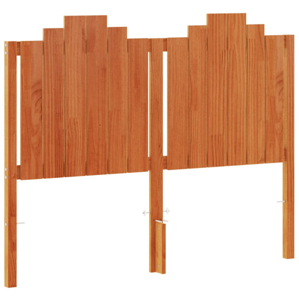 Cabecero de cama madera maciza de pino marrón cera 135 cm M 2