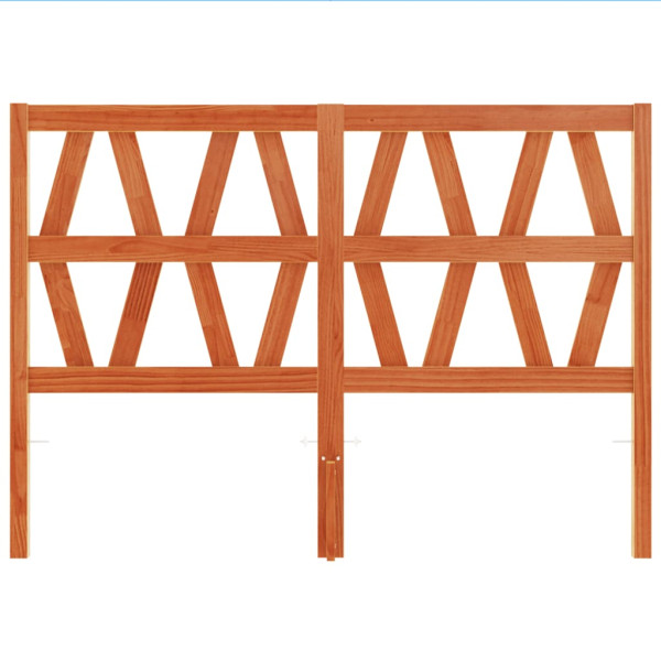 Cabecero de cama madera maciza de pino marrón cera 160 cm M 4