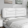 Almofadão de cabeceira 160 cm couro artificial branco 4