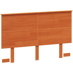 Cabecero de cama madera maciza de pino marrón cera 135 cm H